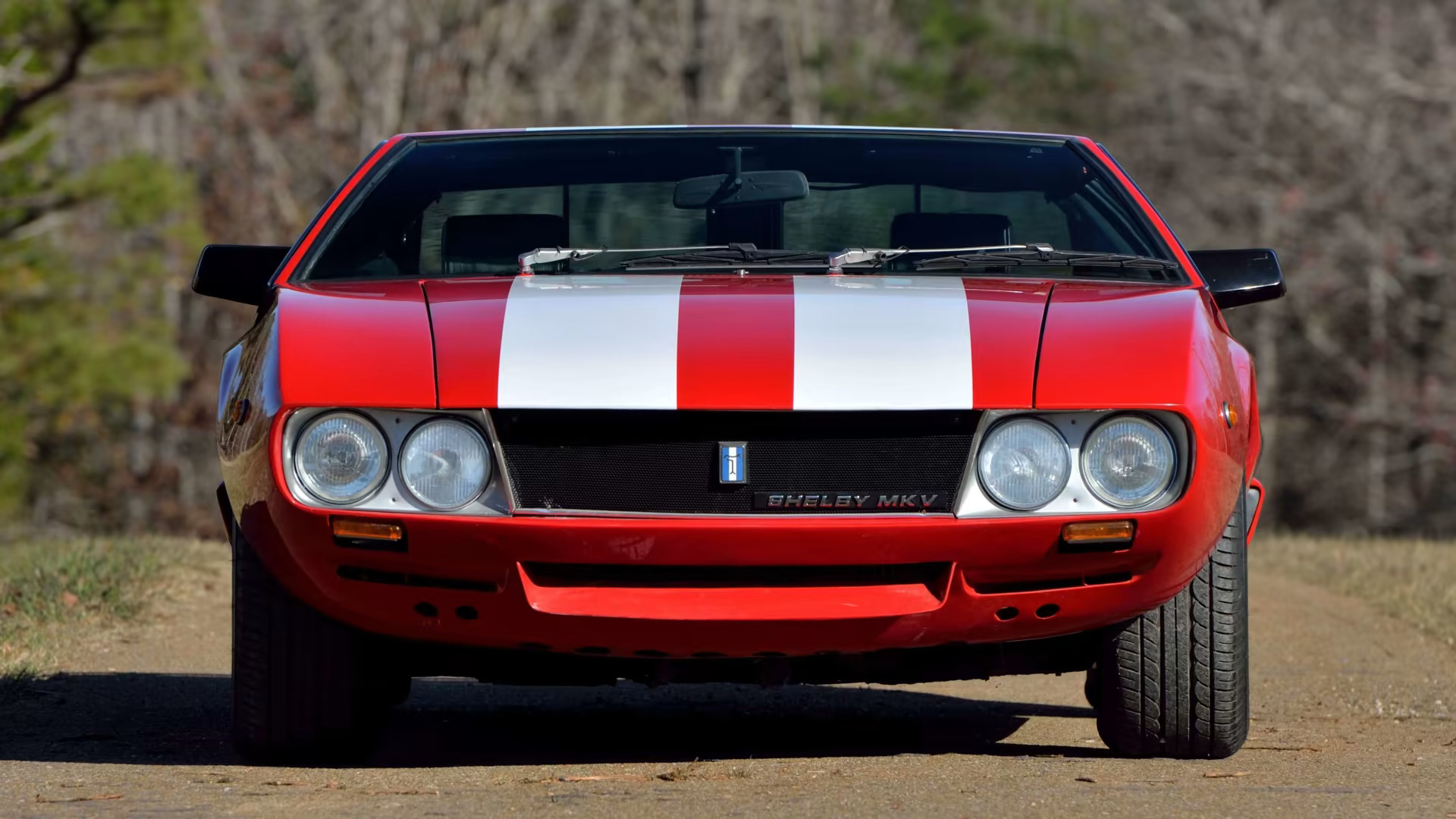 front view of a Shelby MkV DeTomaso-Mangusta