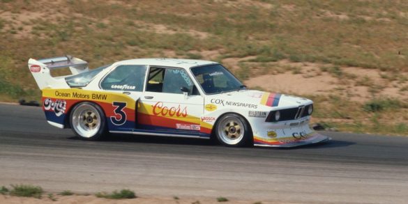 Busby enjoyed driving his 320i Turbo—whenever it ran reliably. Note the trick fastback rear window treatment he devised to improve the car’s aero.