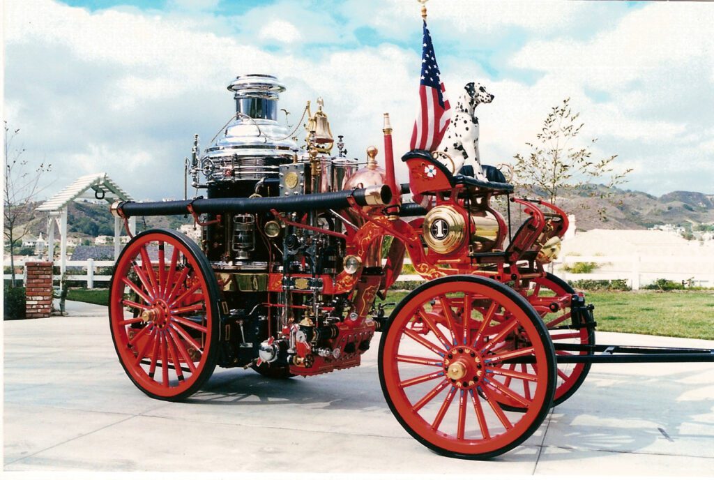 1902 Steam Fire Engine with Blaze