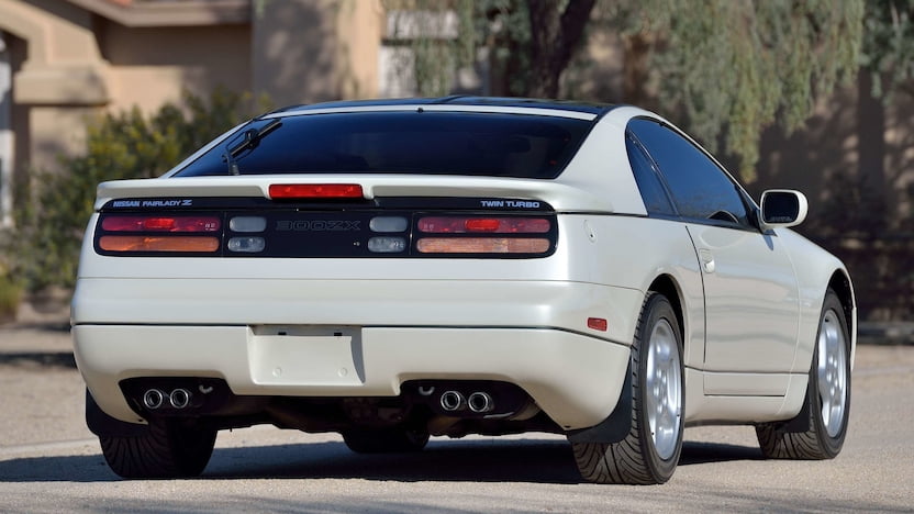 White 1991 Nissan 300ZX Twin Turbo on road