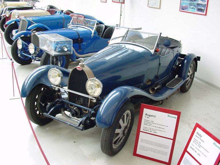 Miniature MCM L'Orangerie Moderne – Bugatti Type 43 Grand Sport 1927 – Bleue – 1/43 – Occasion
