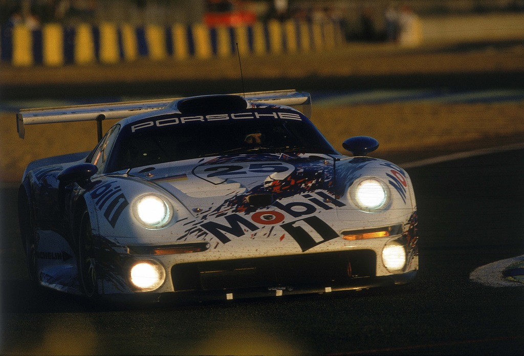 thumbnail image 2 of Porsche 911 GT1 Le Mans Poster Set (1998) - Original Showroom Racecar Prints 2 of 4