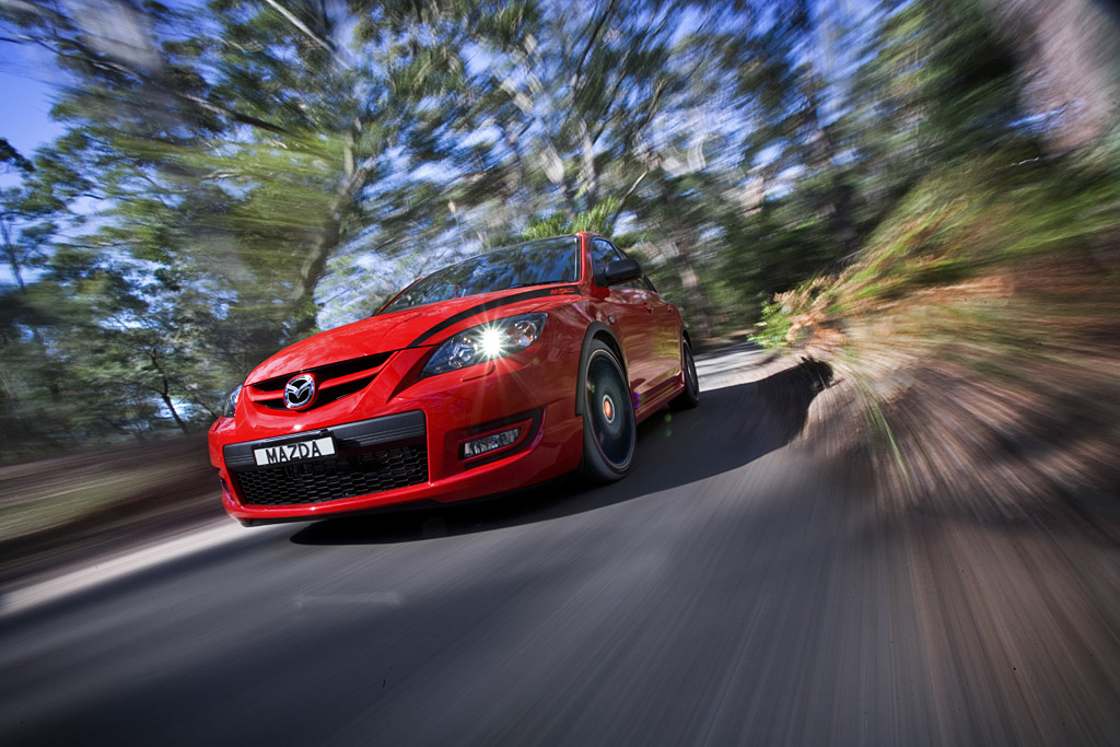 2007 mazda 3 sedan red