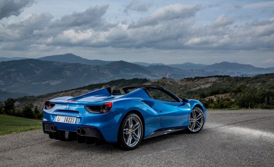 2017 Ferrari 488 Gtb Blue Color Alloy Wheels And Taillights