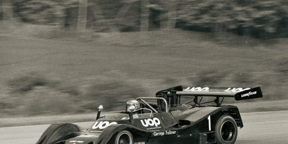 George Follmer drove Southgate’s DN4 in the five-race 1974 Can-Am season, earning three poles and turning in a pair of fastest laps while chasing teammate Jackie Oliver’s sister car to the Can-Am’s final championship. Photo: Dan R. Boyd