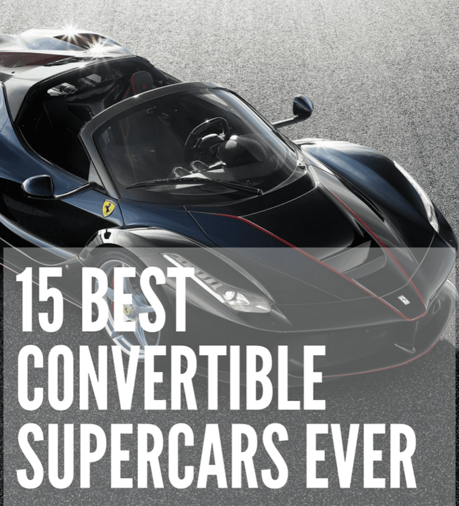 best convertible supercars ever