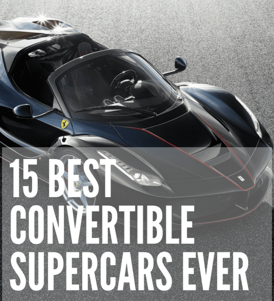 best convertible supercars ever