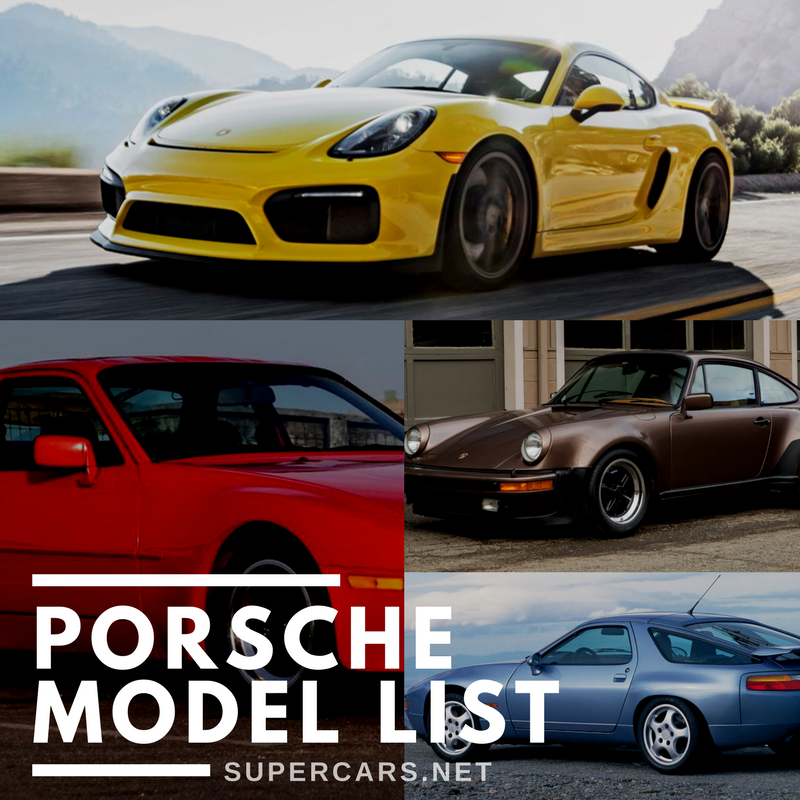 Porsche Model Chart