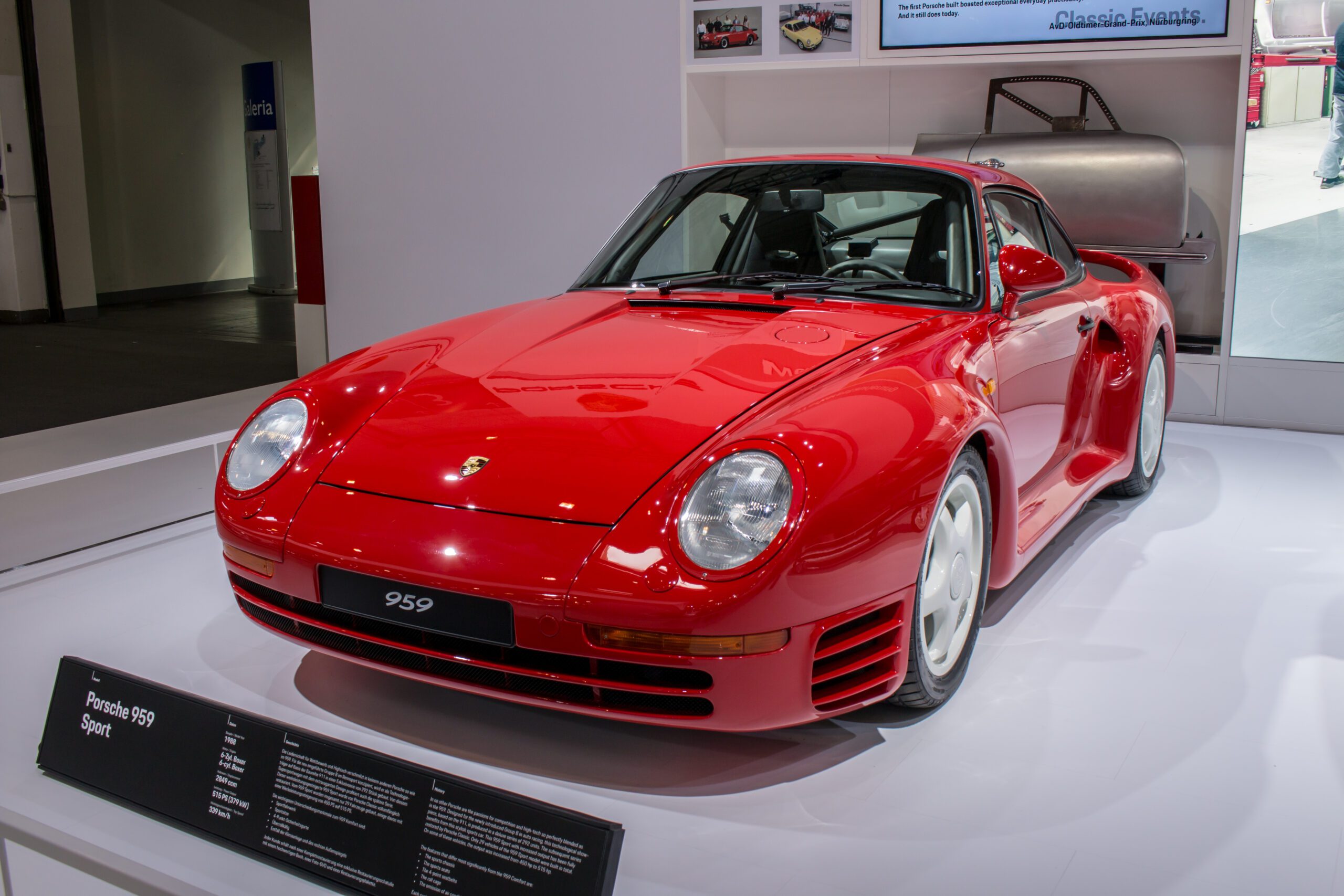 Porsche 959 on display at Techno-Classica event
