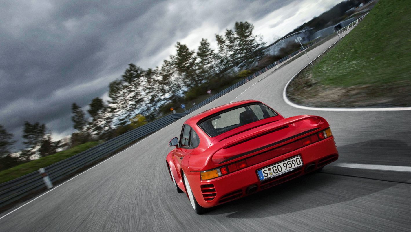 Porsche 959 on track, photo courtesy Porsche newsroom