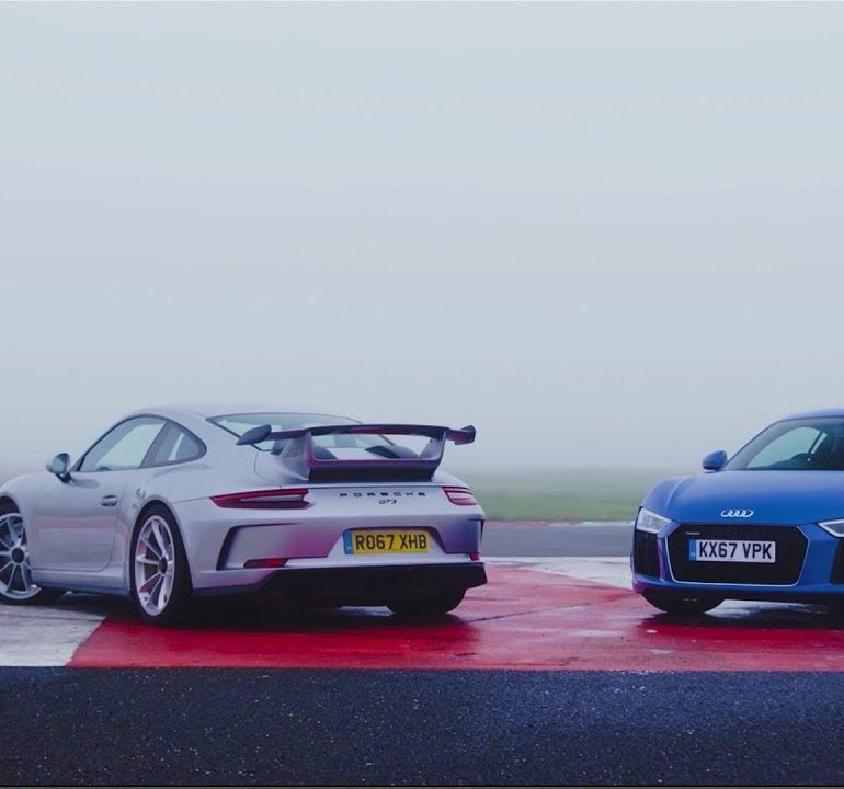 Audi R8 RWS vs Porsche 911 GT3