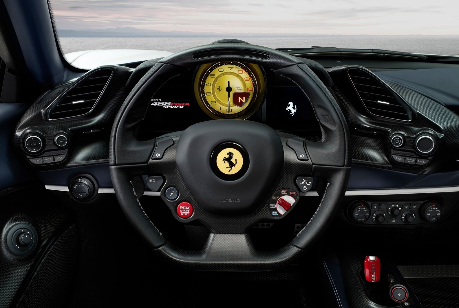 488 Pista Spider Steering