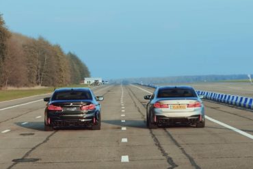 BMW M5 drag race