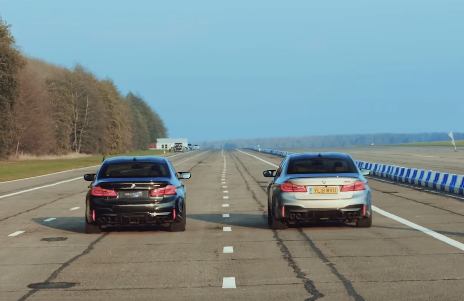 BMW M5 drag race