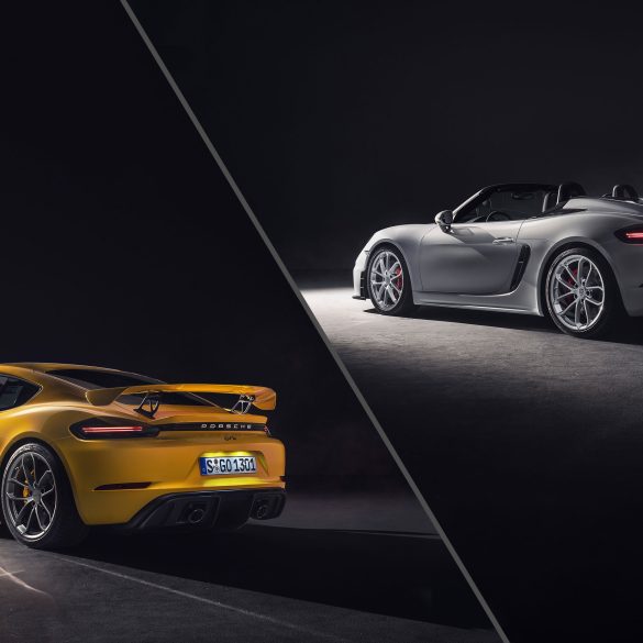 Porsche 718 Spyder and 718 Cayman GT4