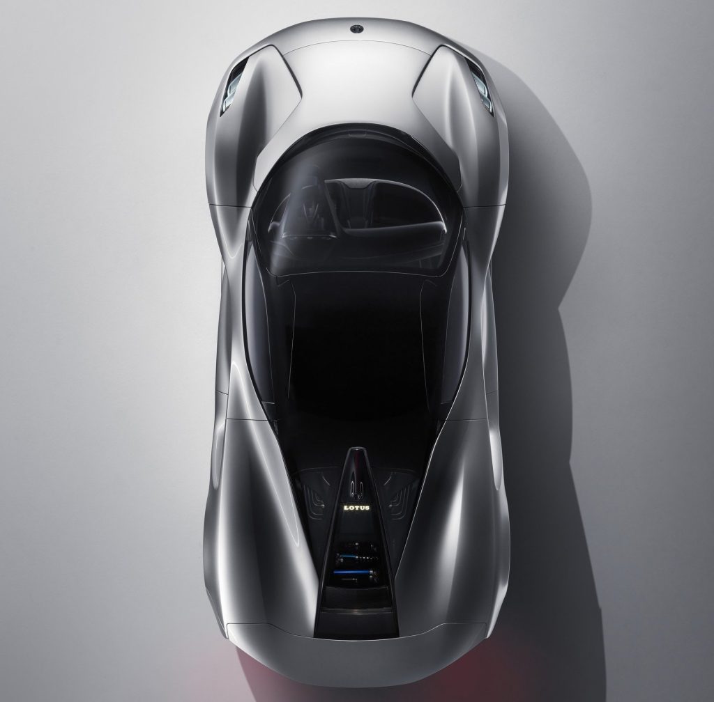 2020 Lotus Evija top down view