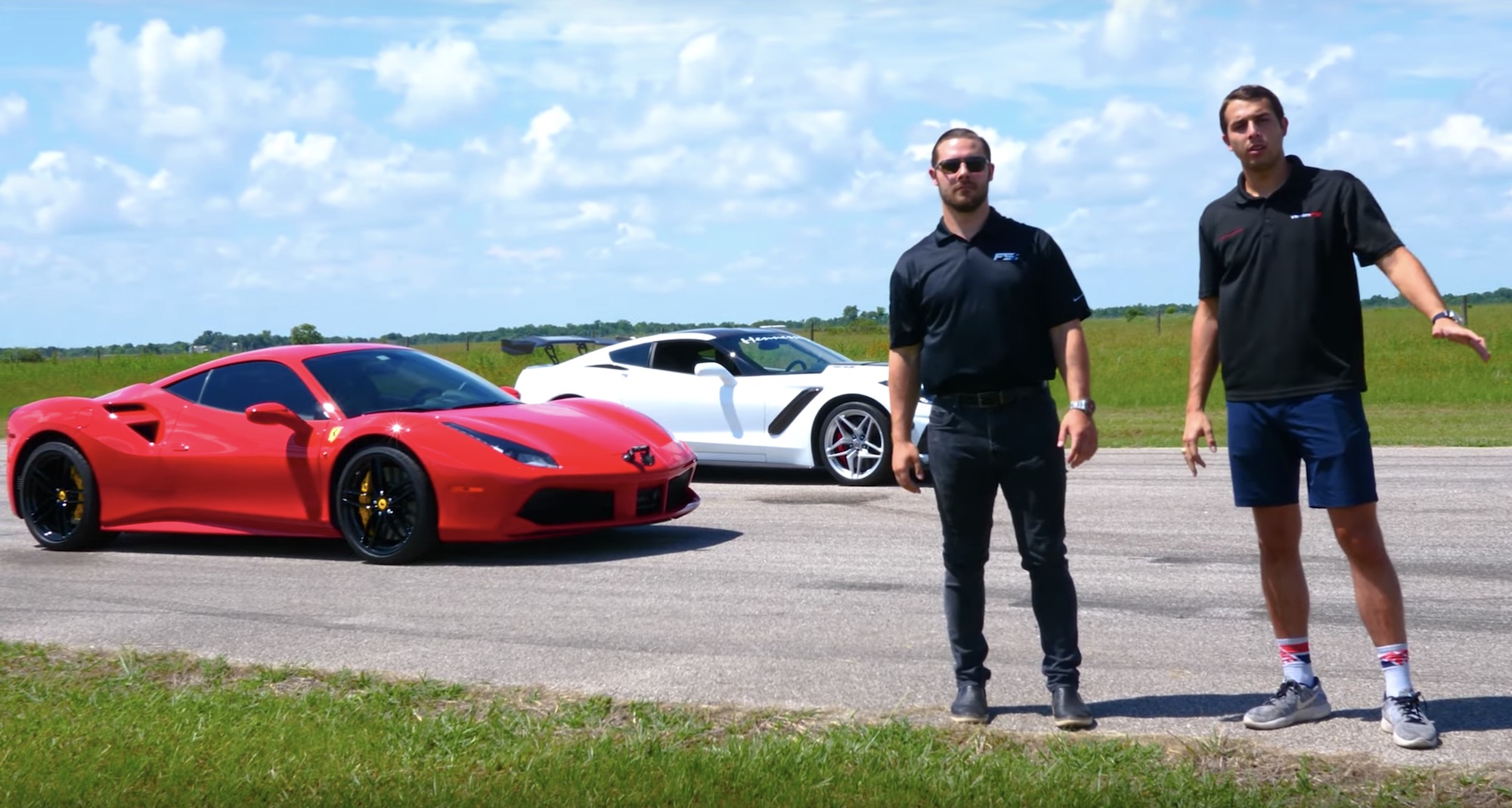 Hennesseys Hpe1000 Corvette Vs A Ferrari 488 Gtb In A