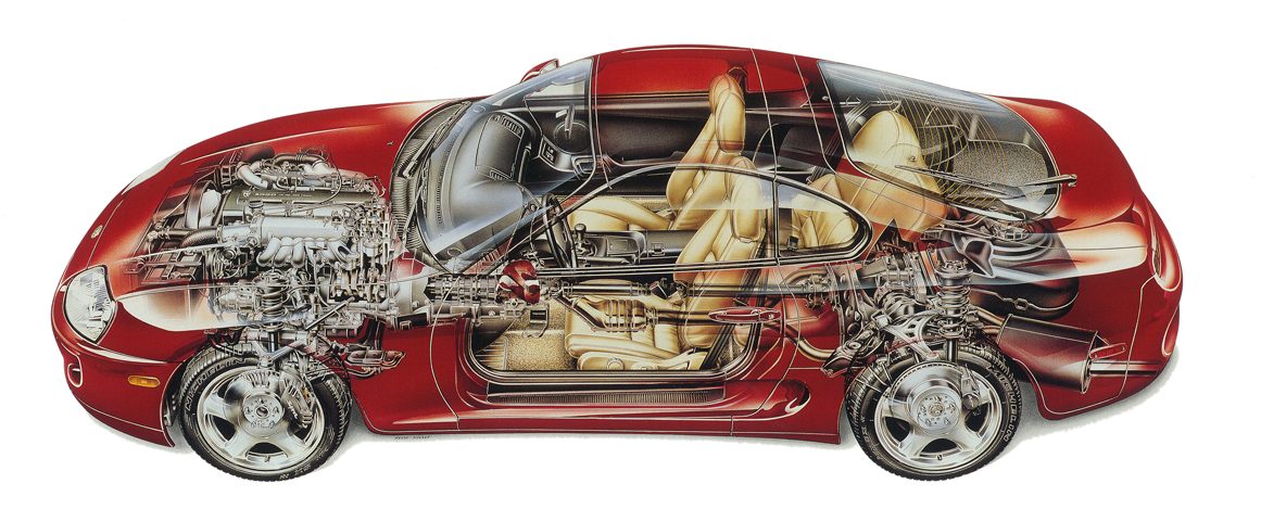 Toyota Supra model layout of inner design