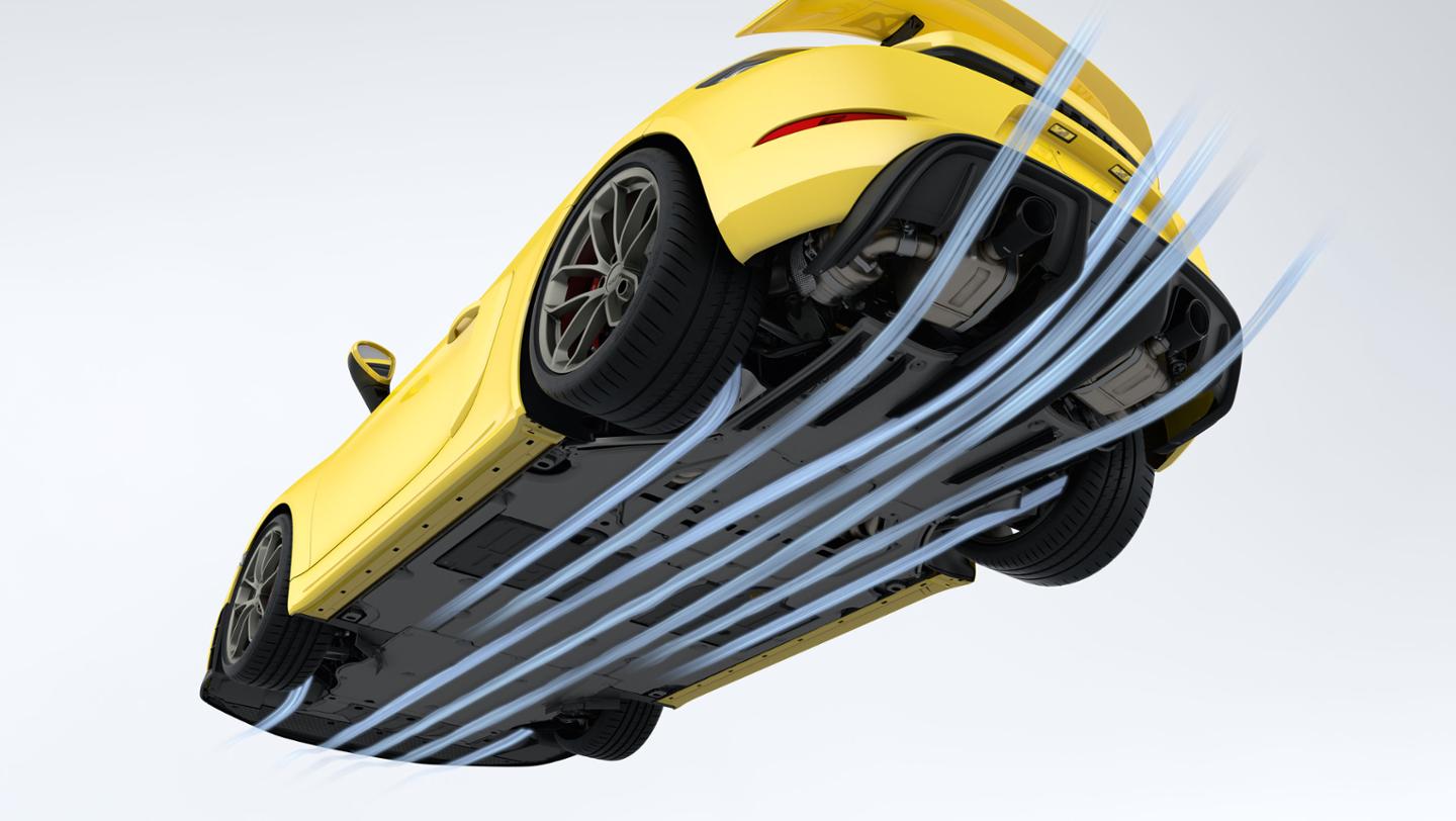2019 Porsche 718 Cayman GT4 aerodynamic efficiency