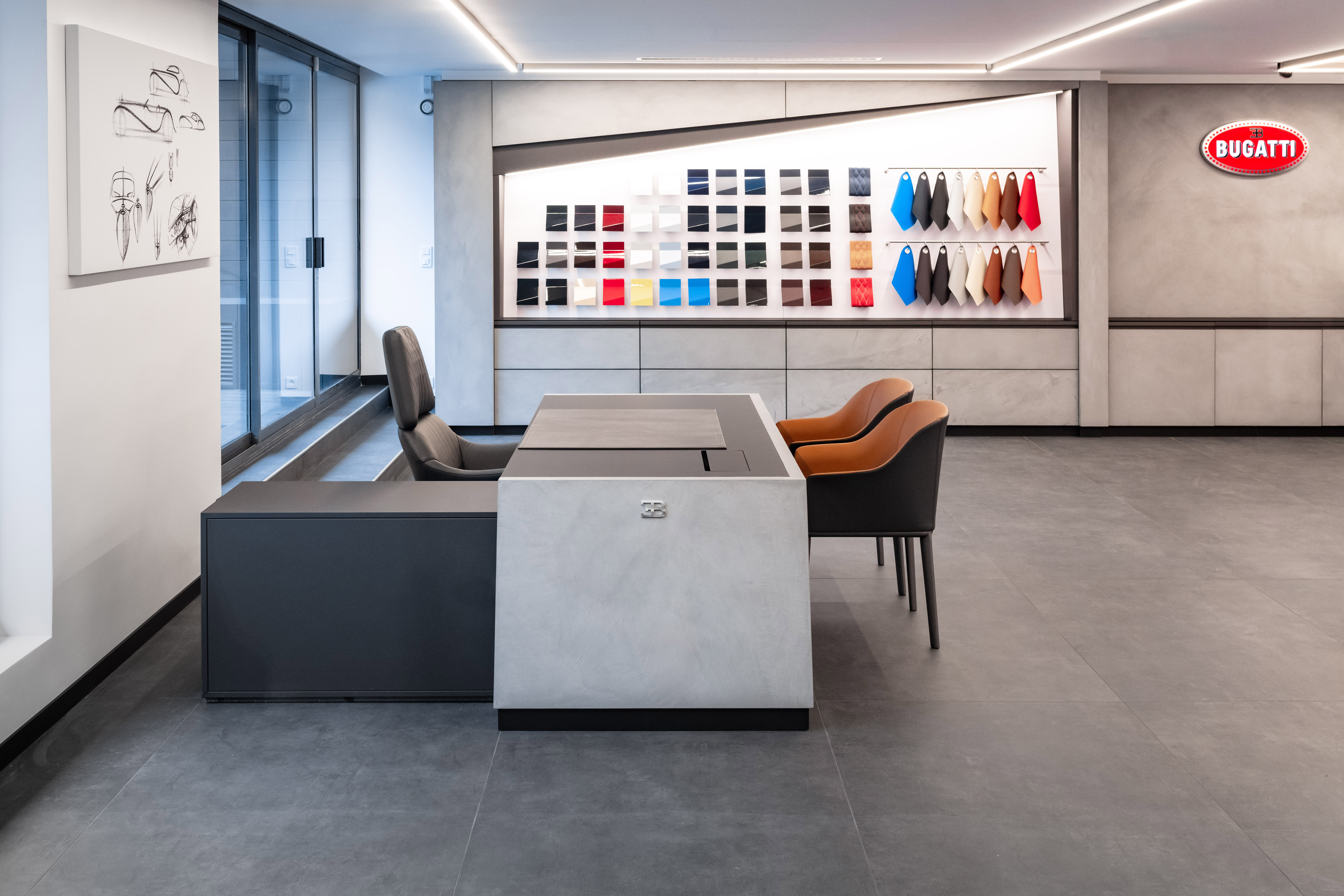 Bugatti Paris showroom customization center