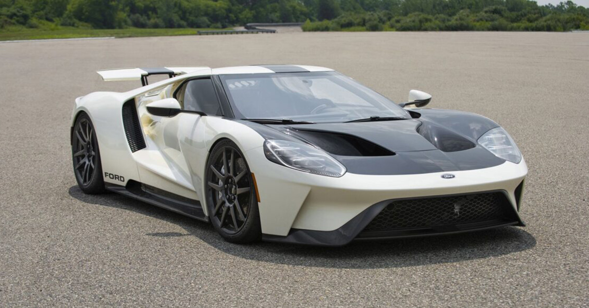 2022 white Ford GT Heritage Edition