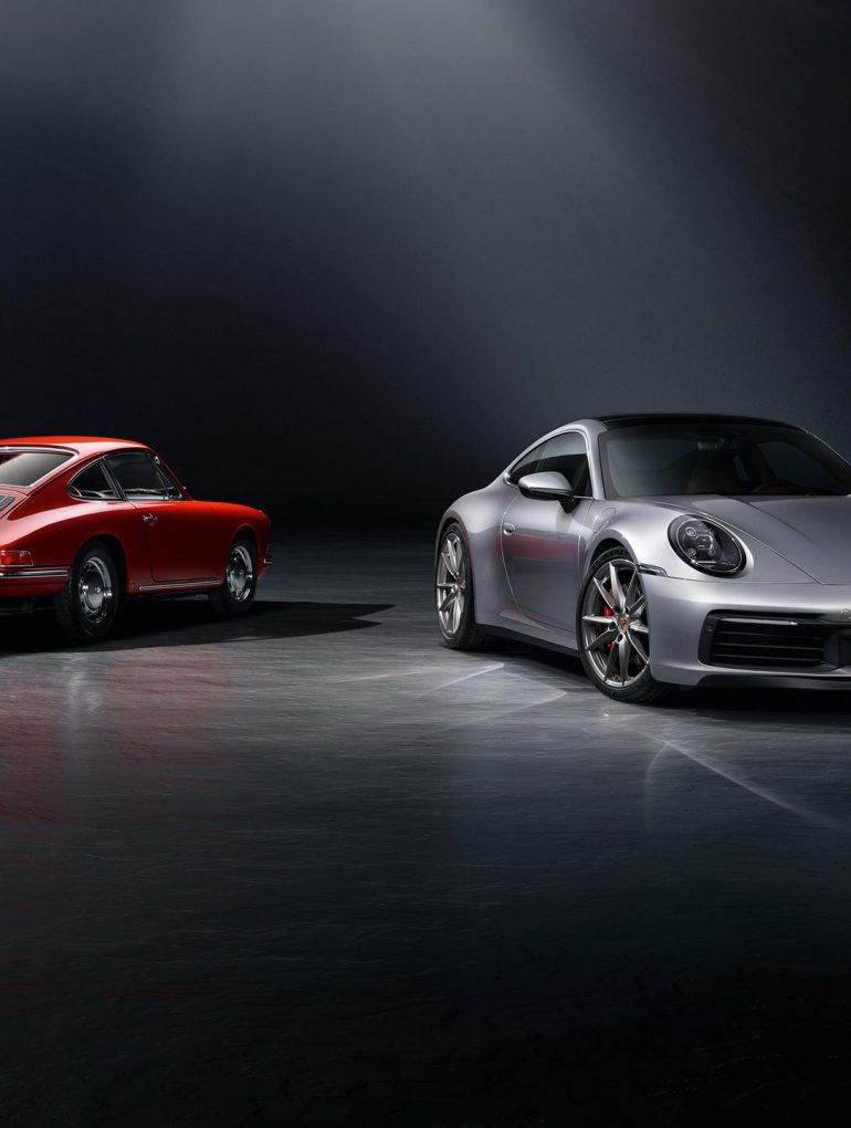 Original and new Porsche 911