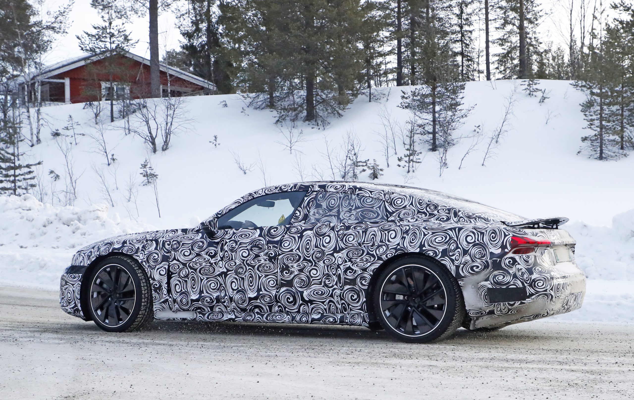 Audi e-tron GT sedan winter testing