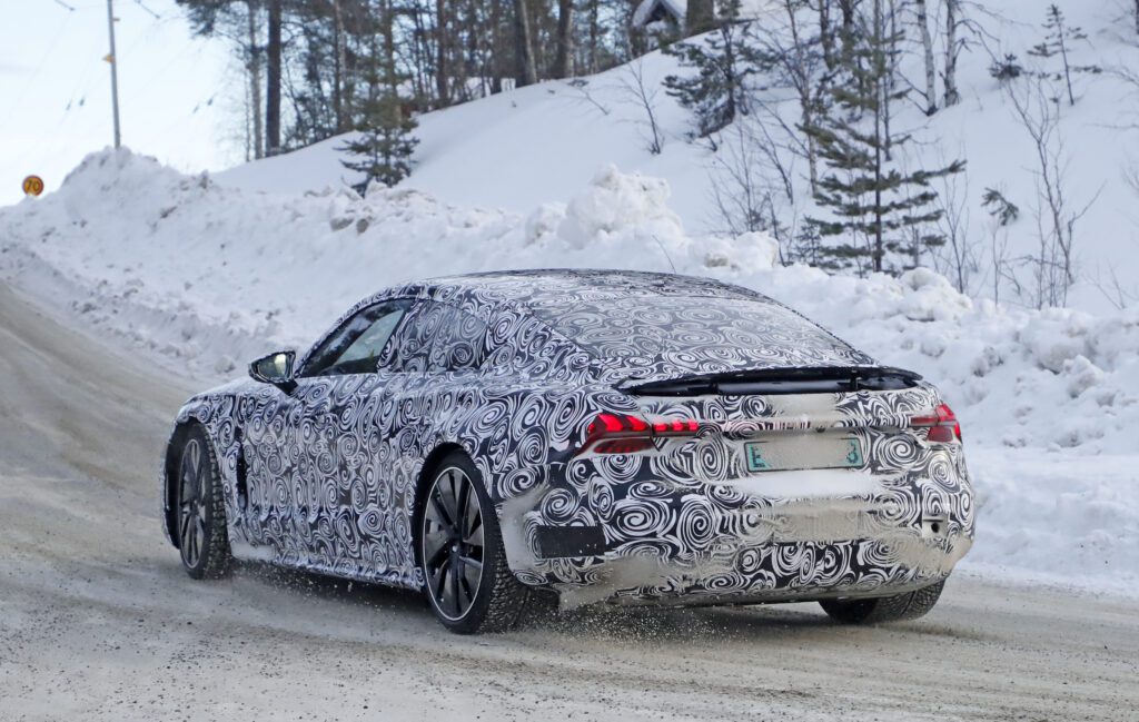 Audi e-tron GT sedan winter testing