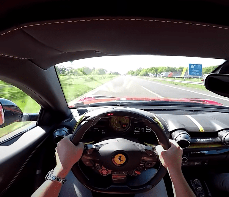 Ferrari 812 Superfast On the Autobahn
