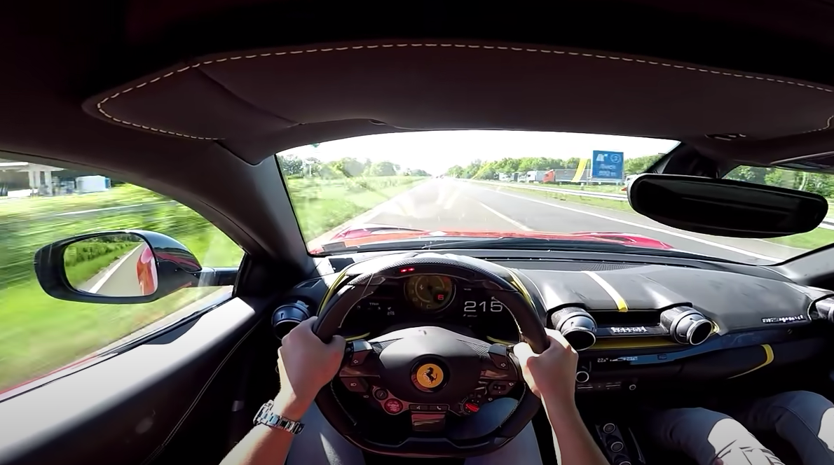 Ferrari 812 Superfast On the Autobahn