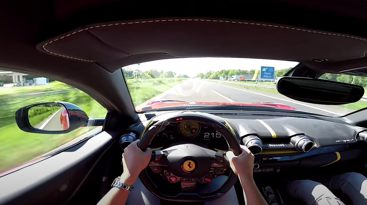 Video Insane Ferrari 812 Superfast Hits 199 Mph On The Autobahn