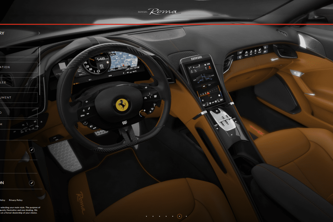 Ferrari конфигуратор
