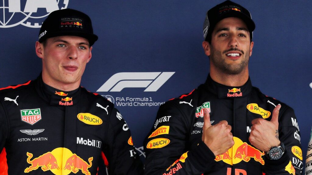 Max Verstappen and Daniel Ricciardo at Red Bull