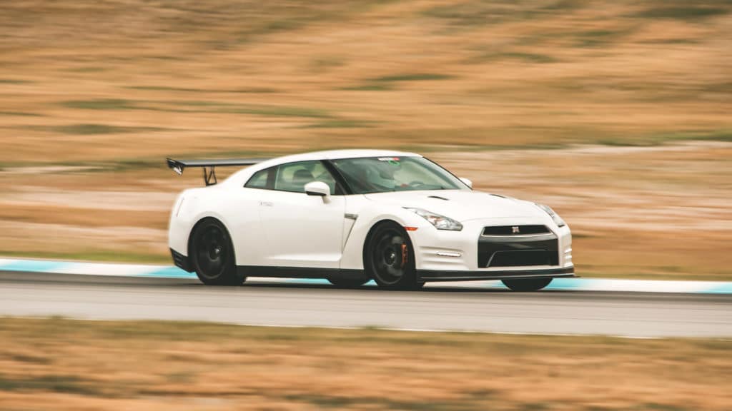 Nissan GT-R at Race track