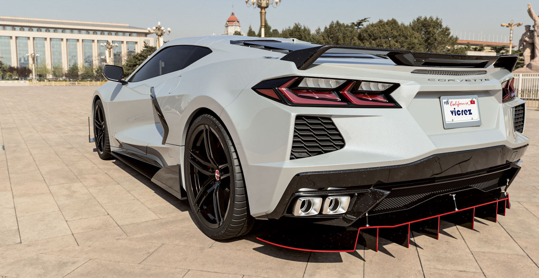 Chevrolet C8 Corvette with Vicrez Diffuser