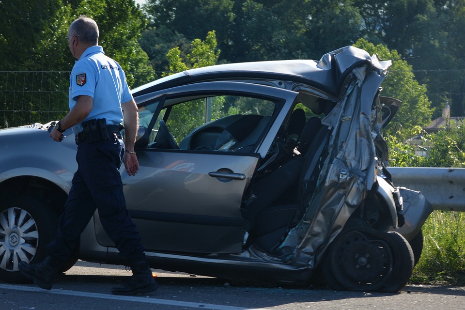 Rear ended vehicle