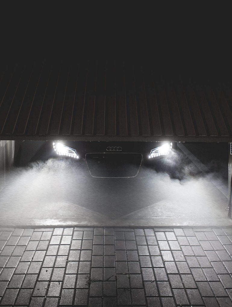Audi R8 V10 in garage