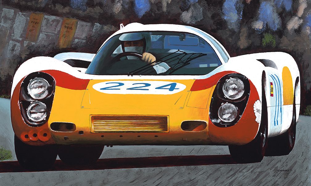 Automotive Art – Paul Chenard's Elford Wins the 1968 Targa Florio