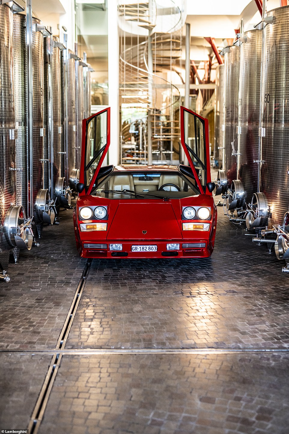 a view of an original Lamborghini Countach