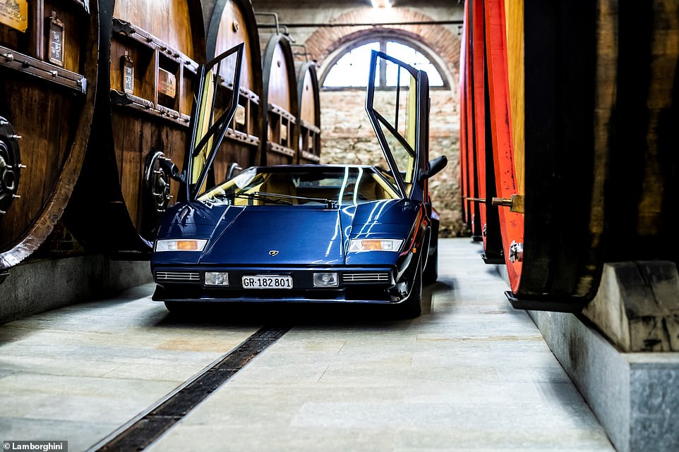 a view of an original Lamborghini Countach