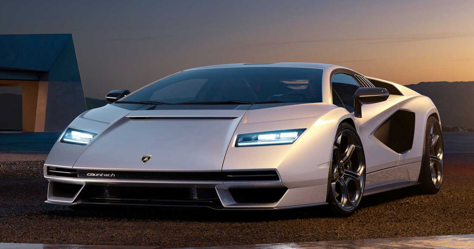 2022 pearl white Lamborghini Countach LPI 800-4 hybrid