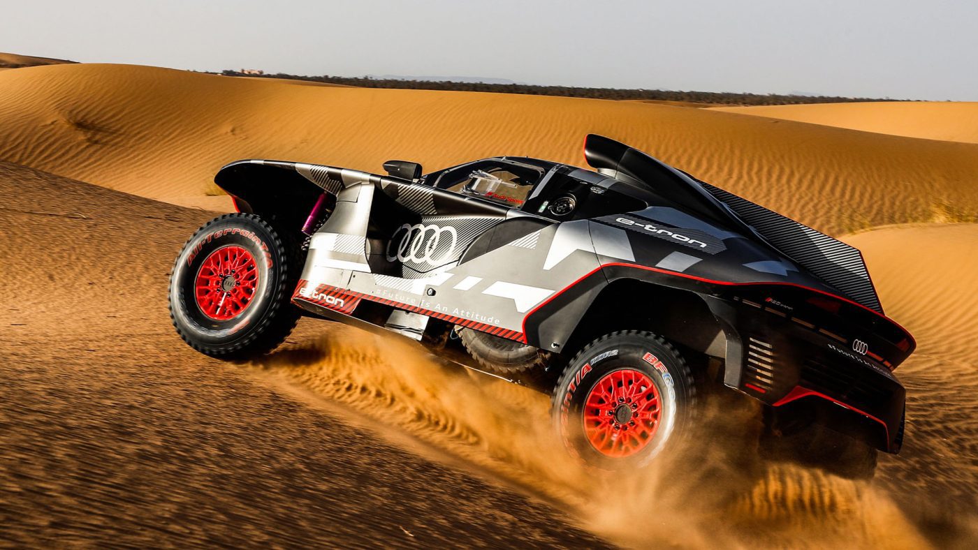 Audi RS Q e-tron preparation for Dakar