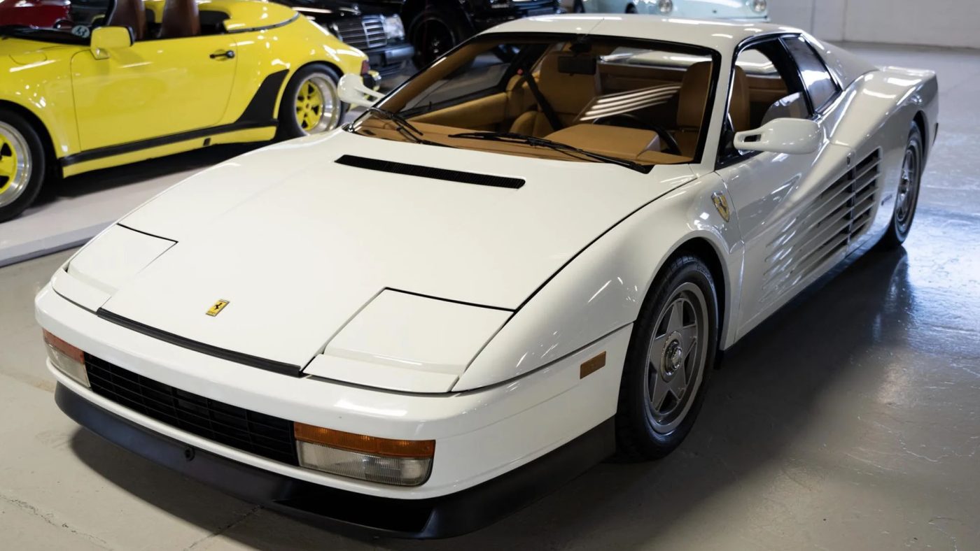 What does a white Ferrari Testarossa remind you of?