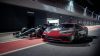 Mercedes-AMG One and Formula One car on track