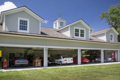 Big garage with a car collection
