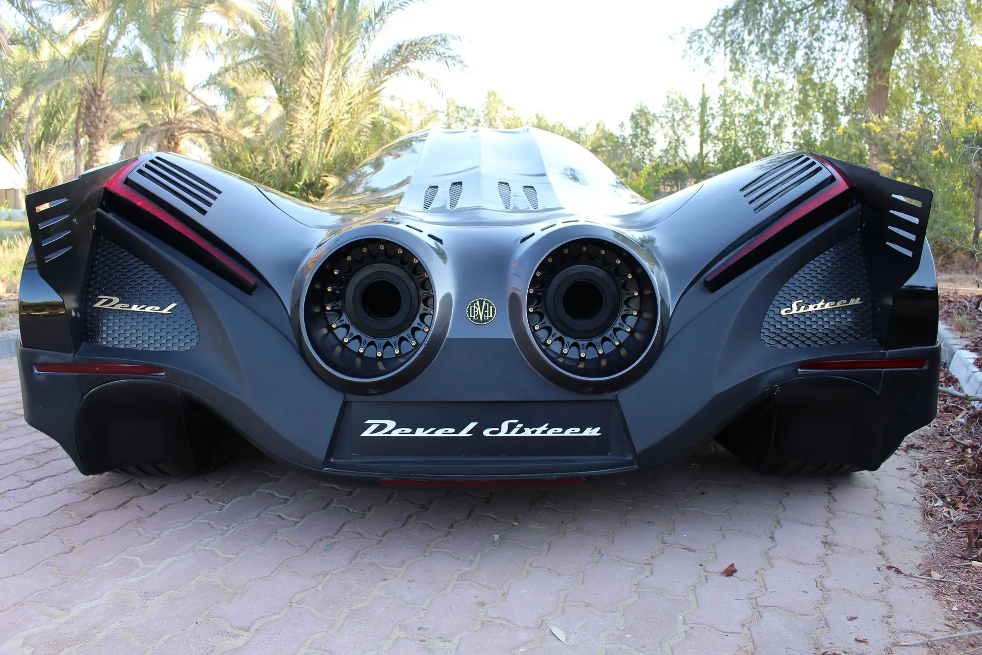 Fighter Jet-style exhausts on the Devel Sixteen