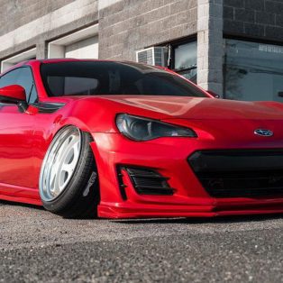 Stanced Subaru BRZ with extreme negative camber