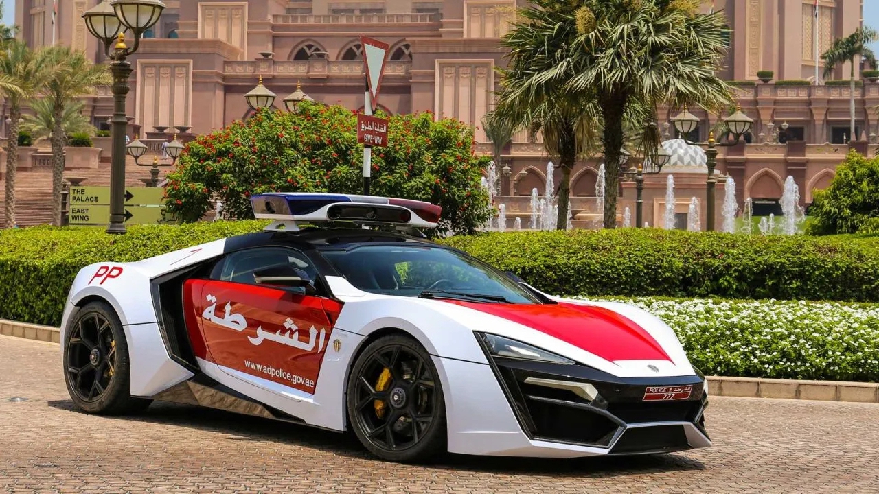 Part of the Abu Dhabi police fleet