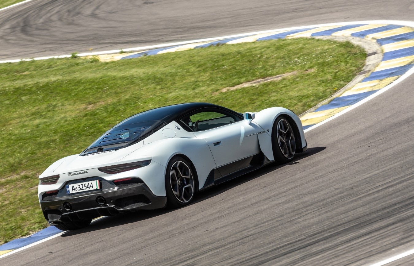 The MC20 strutting its stuff at the race track
