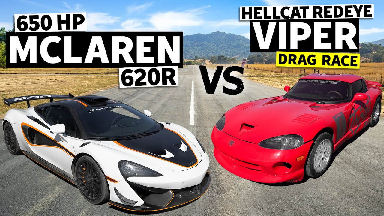 All Stock McLaren Takes On A Crazy Dodge Viper